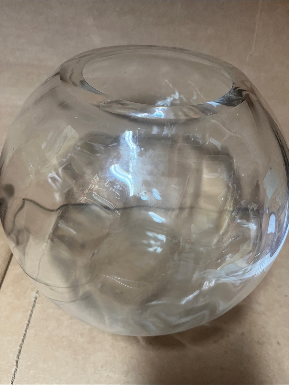Clear Glass Decorative Bowl Vase - Home Accents